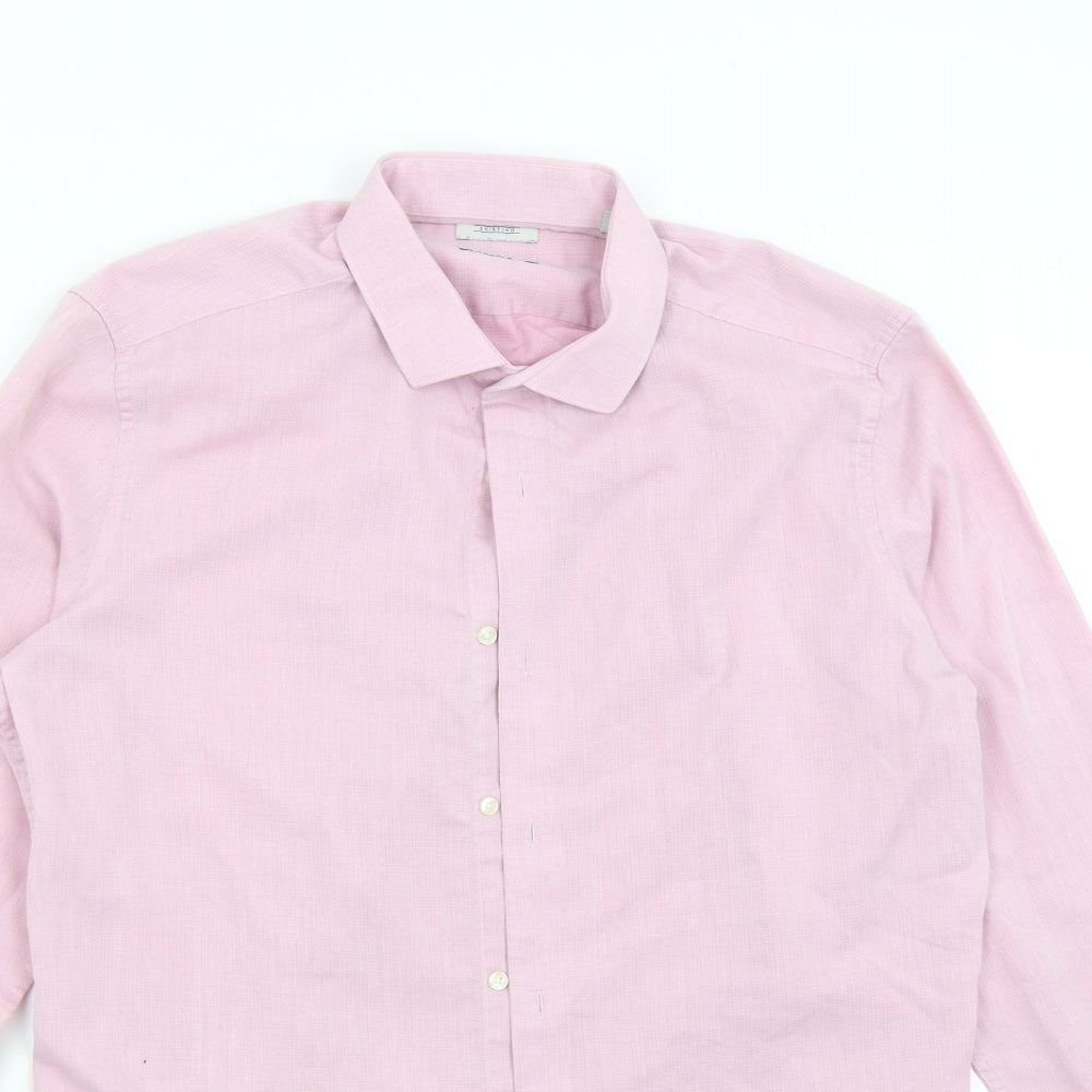 NEXT Mens Pink    Button-Up Size 16.5