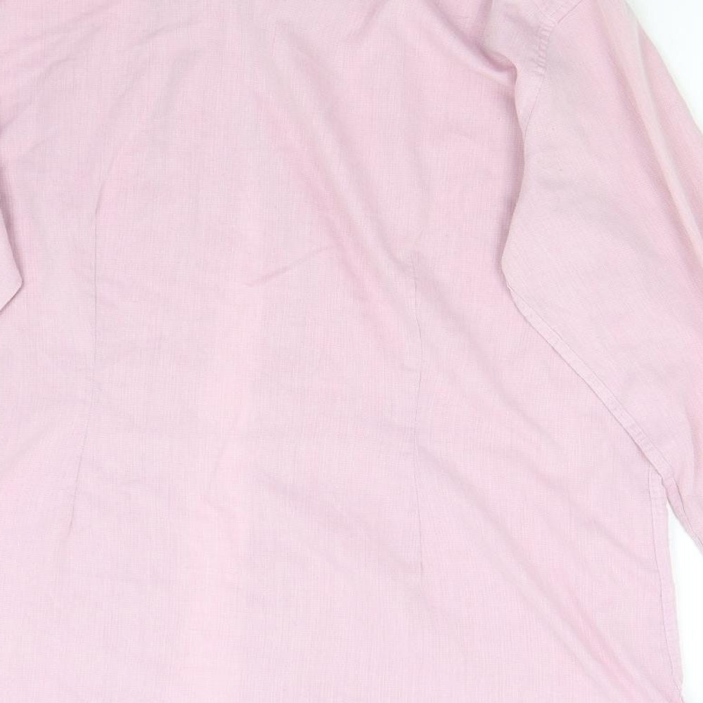 NEXT Mens Pink    Button-Up Size 16.5