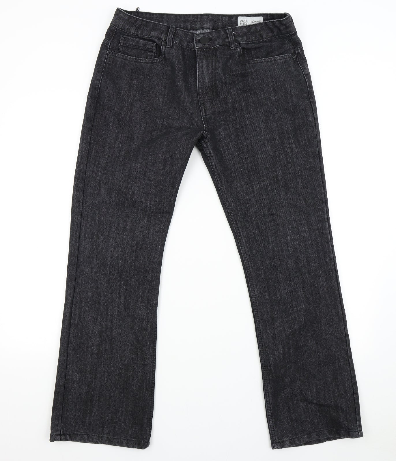 Primark Mens Black  Denim Bootcut Jeans Size 32 L30 in