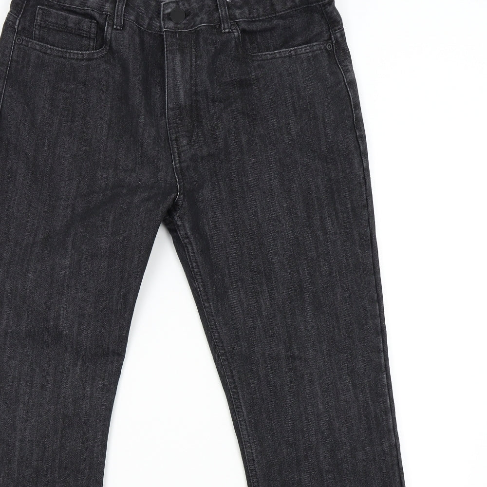Primark Mens Black  Denim Bootcut Jeans Size 32 L30 in