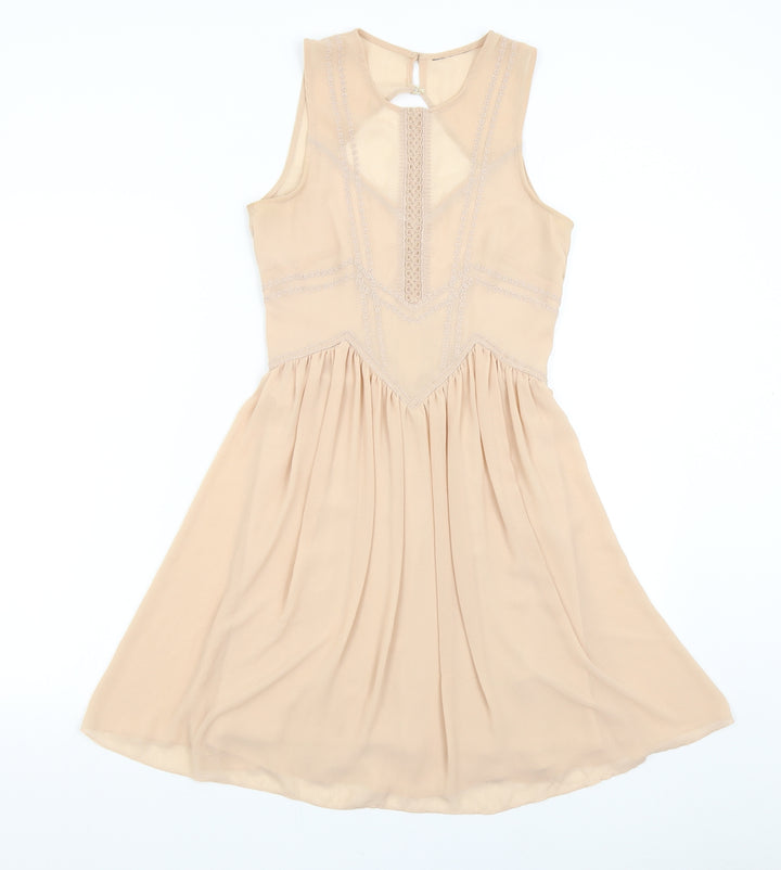H&M Womens Pink Fit & Flare Size S