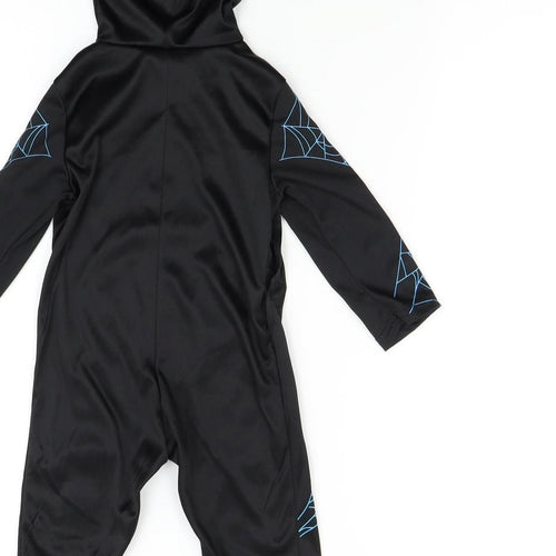 Morrisons Boys Black   Coverall One-Piece Size 12-18 Months  - Glow Skeleton Halloween Costume