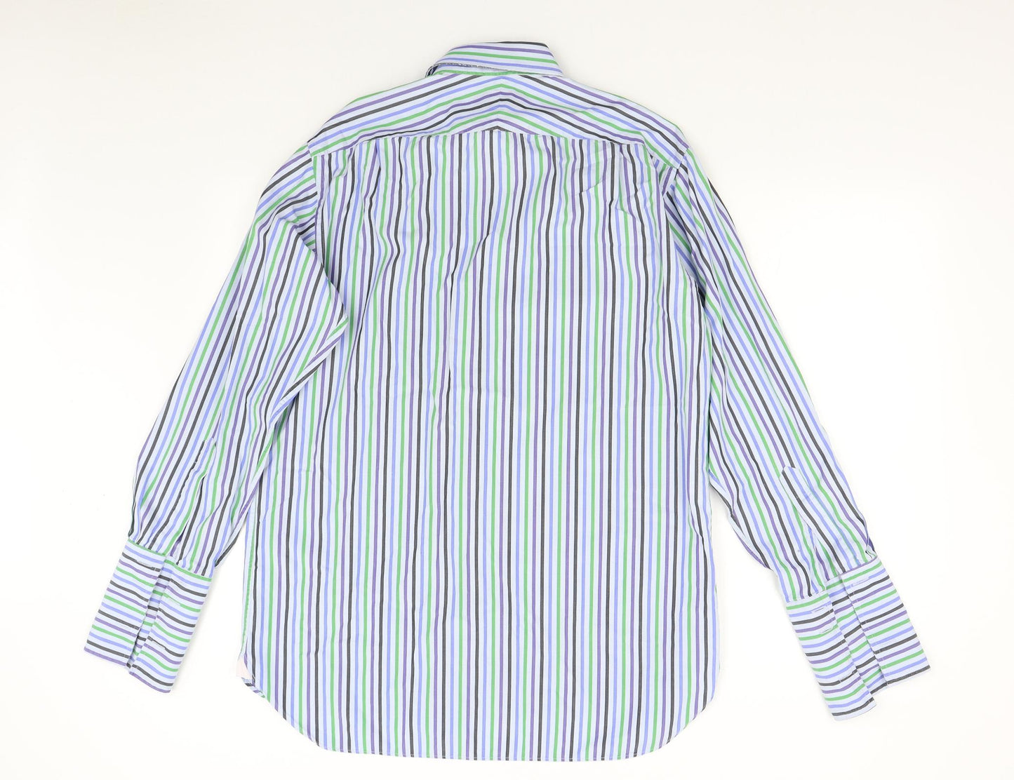 Thomas Pink Mens Multicoloured Striped   Dress Shirt Size 34