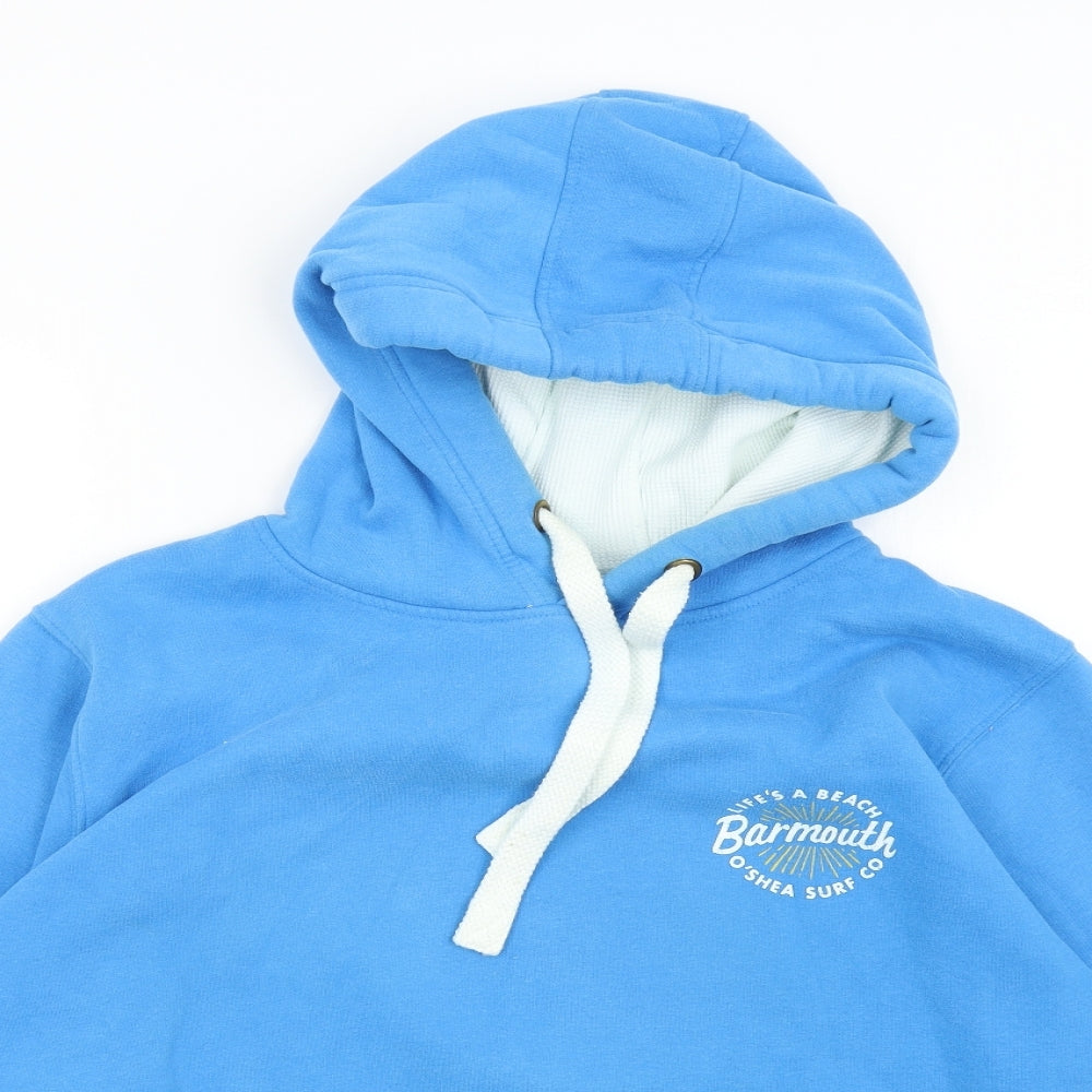 O' Shea Mens Blue   Pullover Hoodie Size L  - Barmouth Surf