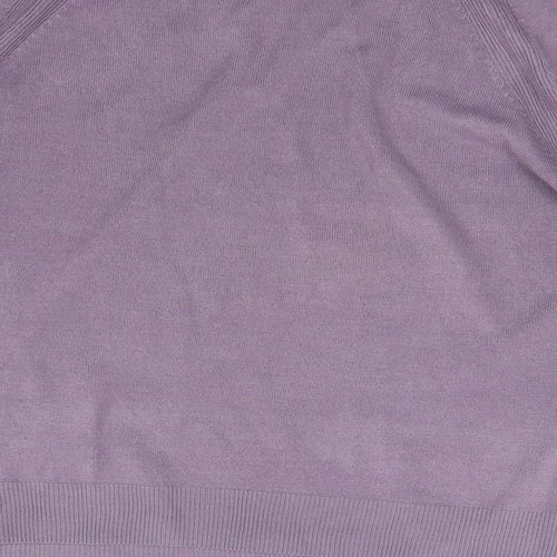 M&S Mens Purple  Knit Pullover Jumper Size L