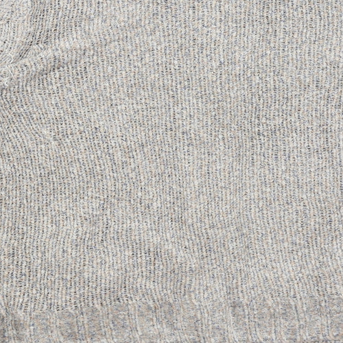 BM Collection Womens Grey   Full Zip Jumper Size M