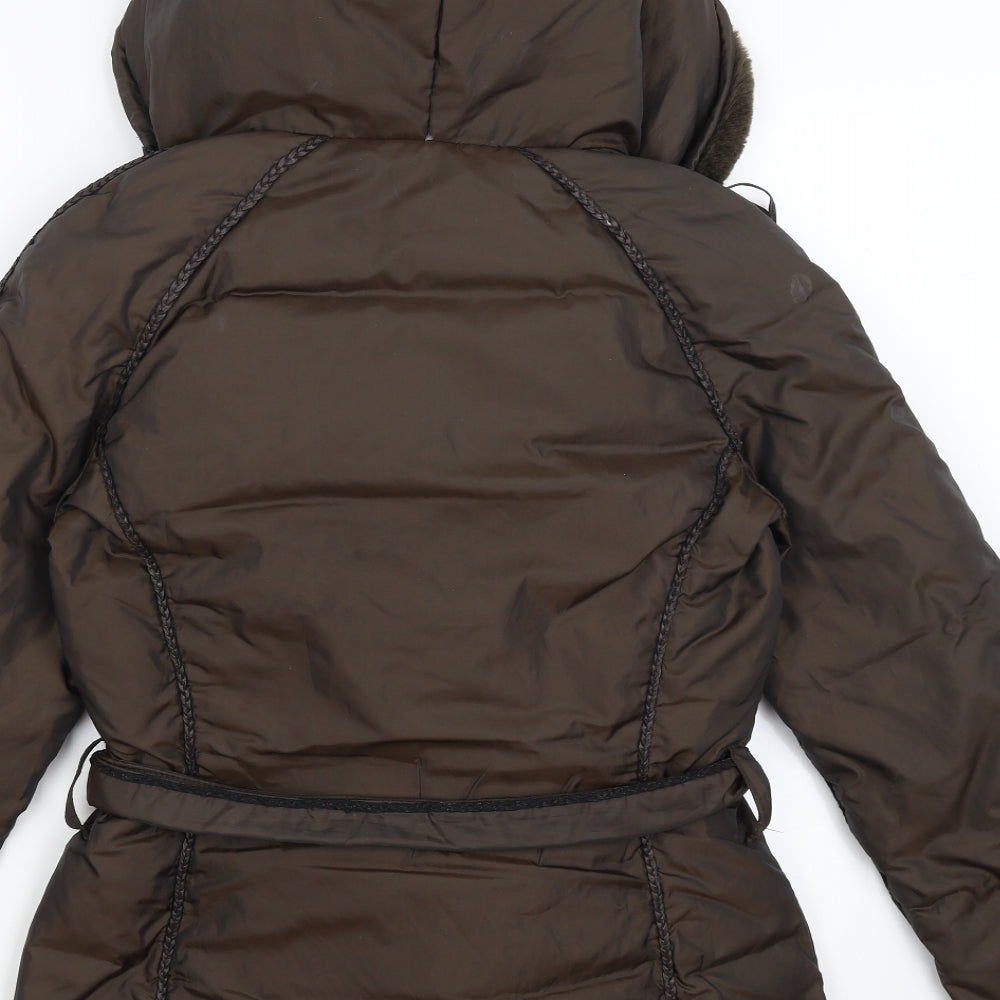 Zara Womens Brown   Puffer Jacket Coat Size M