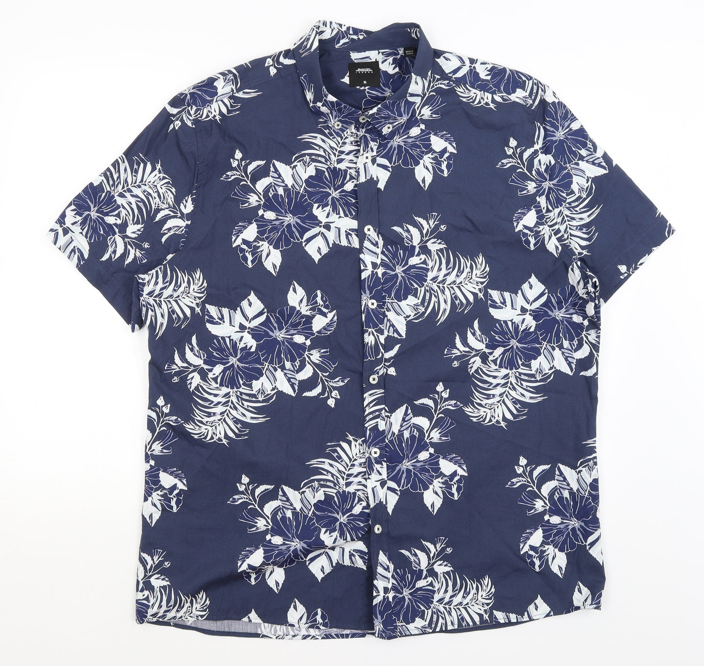 Burton Mens Blue Floral   Button-Up Size XL