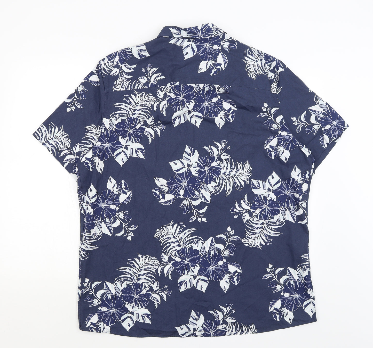 Burton Mens Blue Floral   Button-Up Size XL