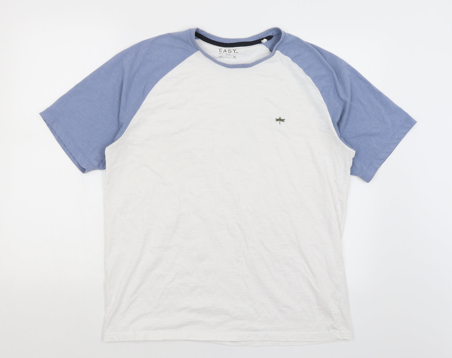 Easy Mens White    T-Shirt Size XL