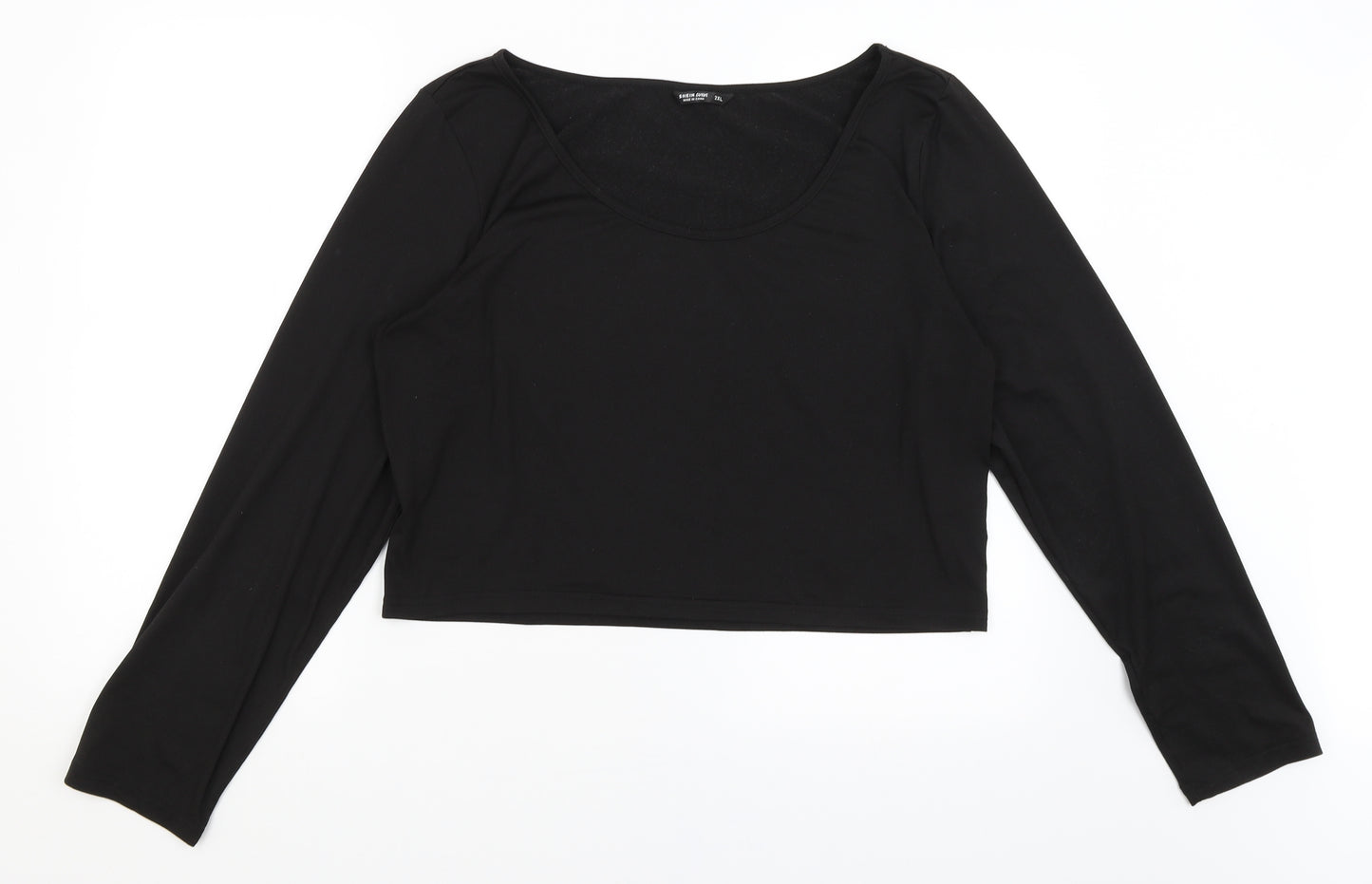 SheIn Womens Black   Cropped T-Shirt Size 2XL