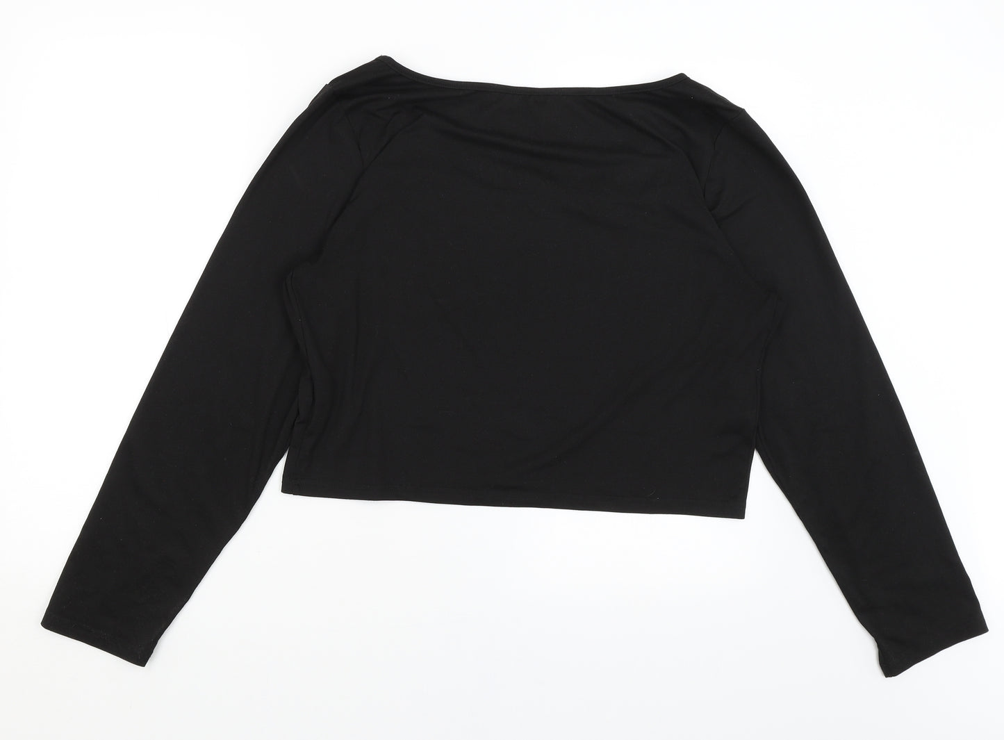 SheIn Womens Black   Cropped T-Shirt Size 2XL