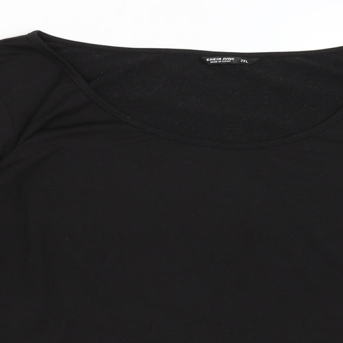 SheIn Womens Black   Cropped T-Shirt Size 2XL