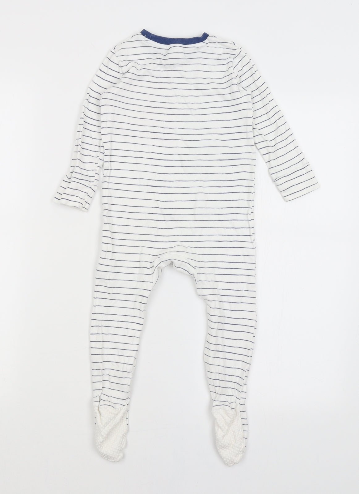 Disney Baby White Striped  Babygrow One-Piece Size 12-18 Months  - Winnie the Pooh