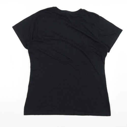 Port & Co Womens Black   Basic T-Shirt Size L  - Mummy Shark