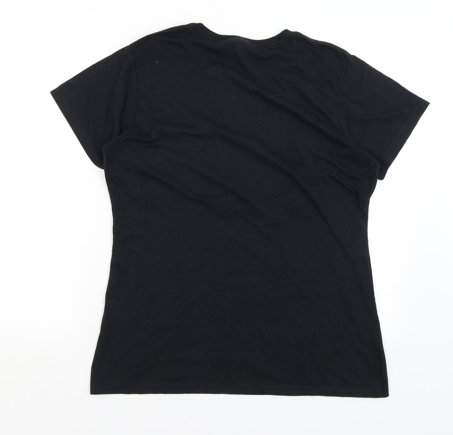 Port & Co Womens Black   Basic T-Shirt Size L  - Mummy Shark