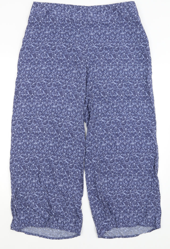 M&S Womens Blue Trousers Size 14 L26 in