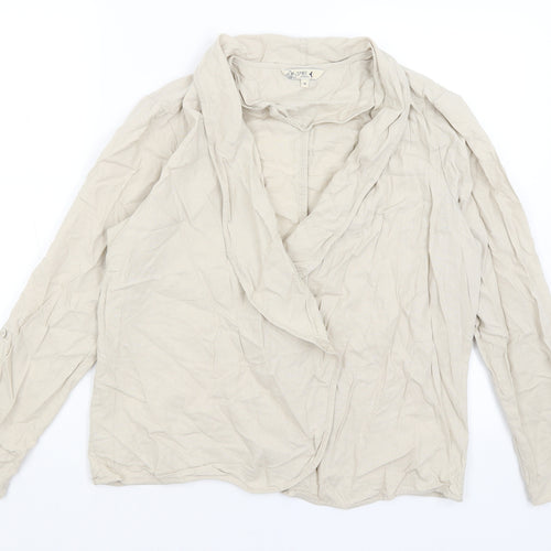 M&Co Womens Beige   Jacket Blazer Size 14