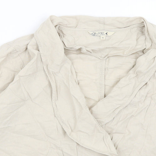 M&Co Womens Beige   Jacket Blazer Size 14