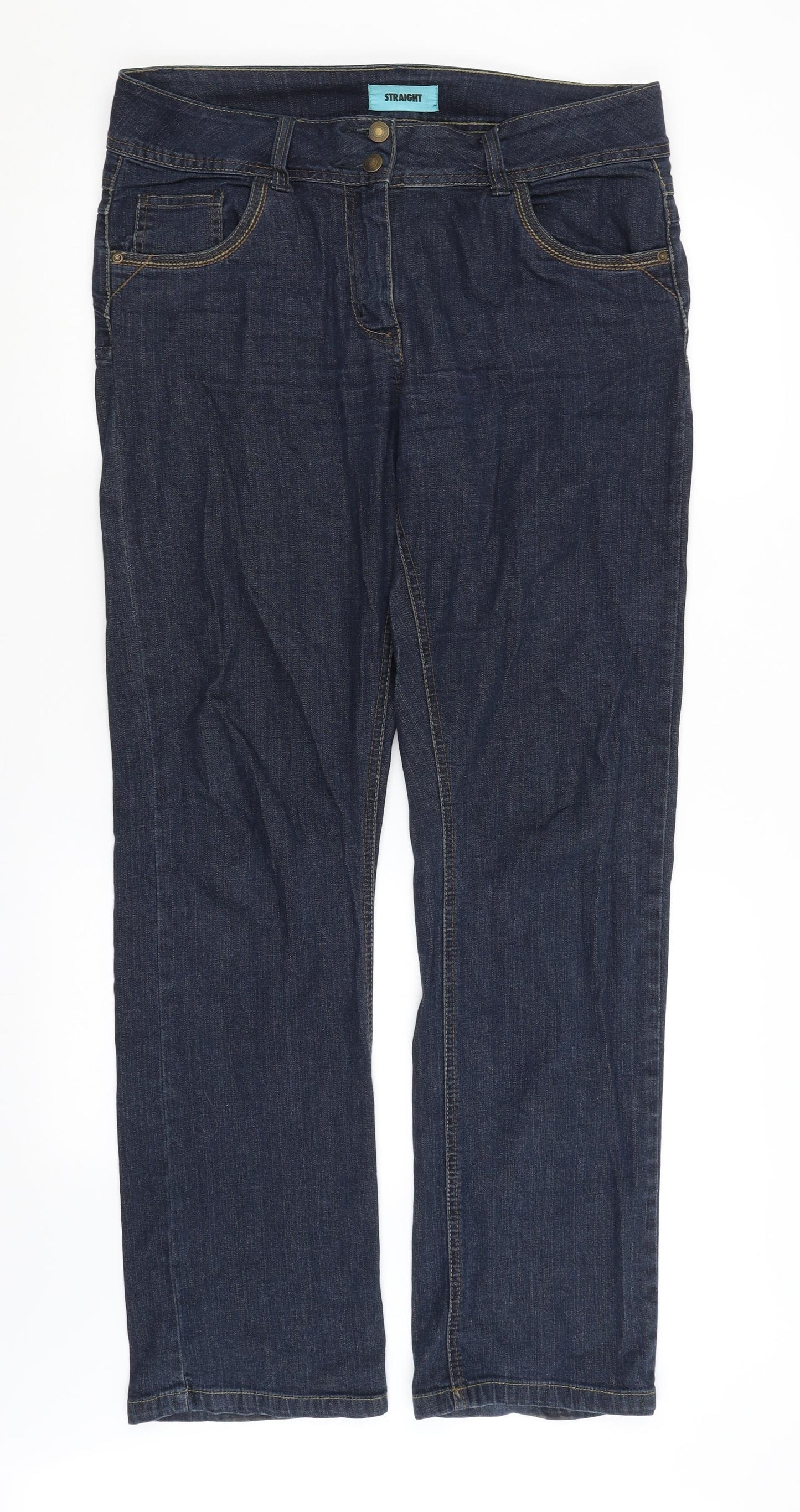 George Womens Blue   Straight Jeans Size 14 L32 in