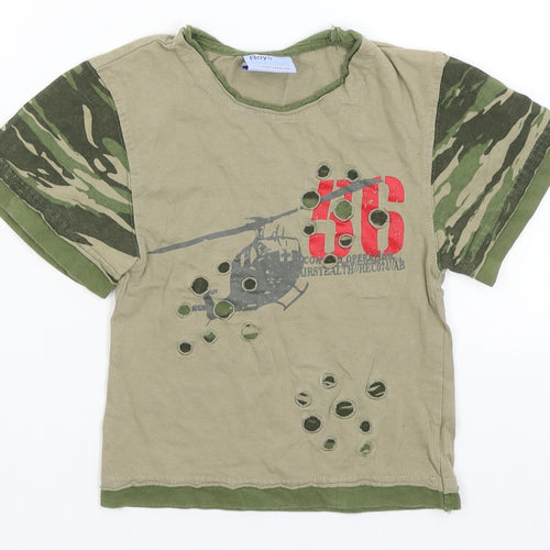 Boys Essentials Boys Green   Basic T-Shirt Size 4-5 Years