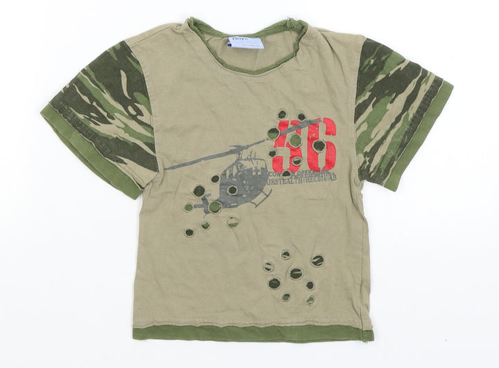 Boys Essentials Boys Green Basic T-Shirt Size 4-5 Years