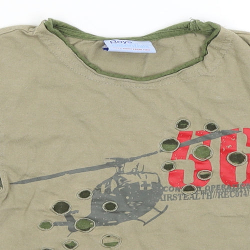 Boys Essentials Boys Green   Basic T-Shirt Size 4-5 Years