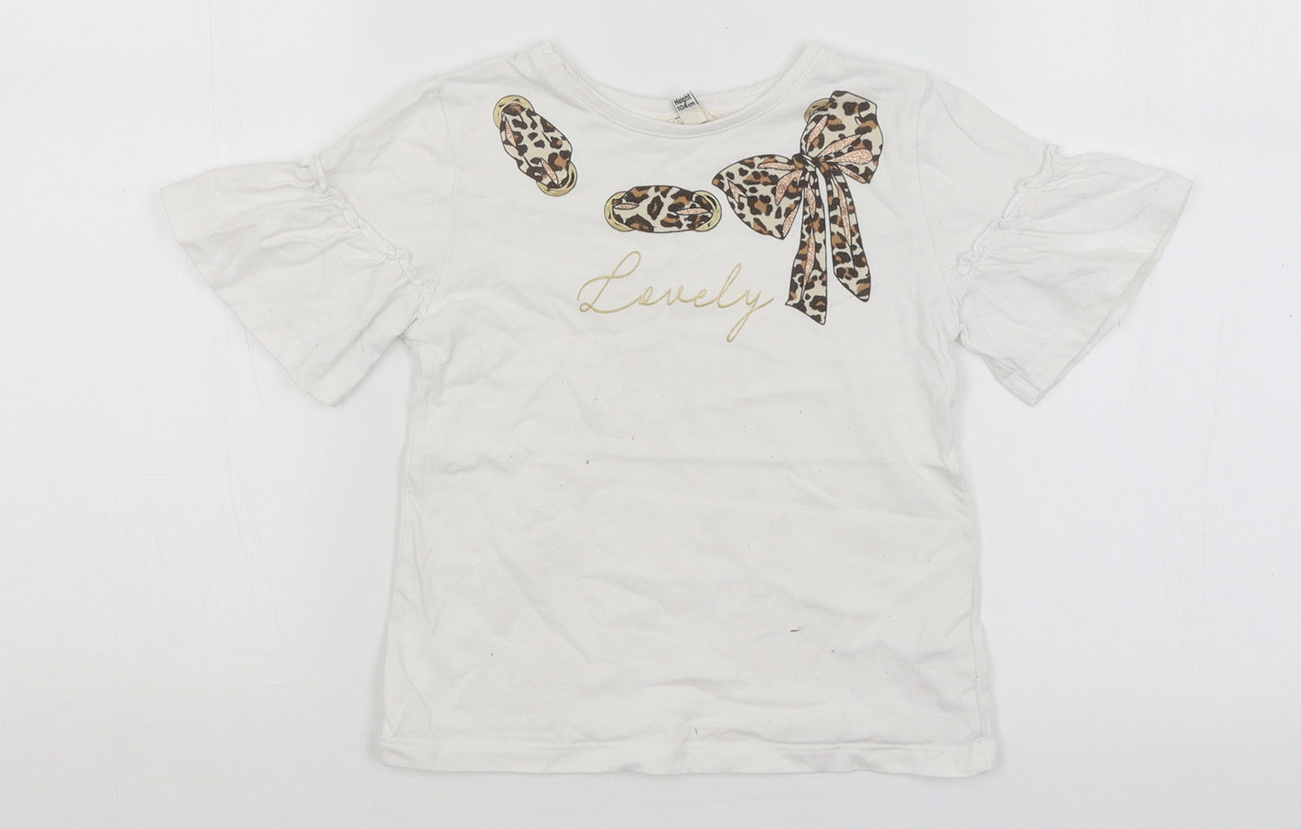 River Island Girls White   Basic T-Shirt Size 3-4 Years  - Lovely