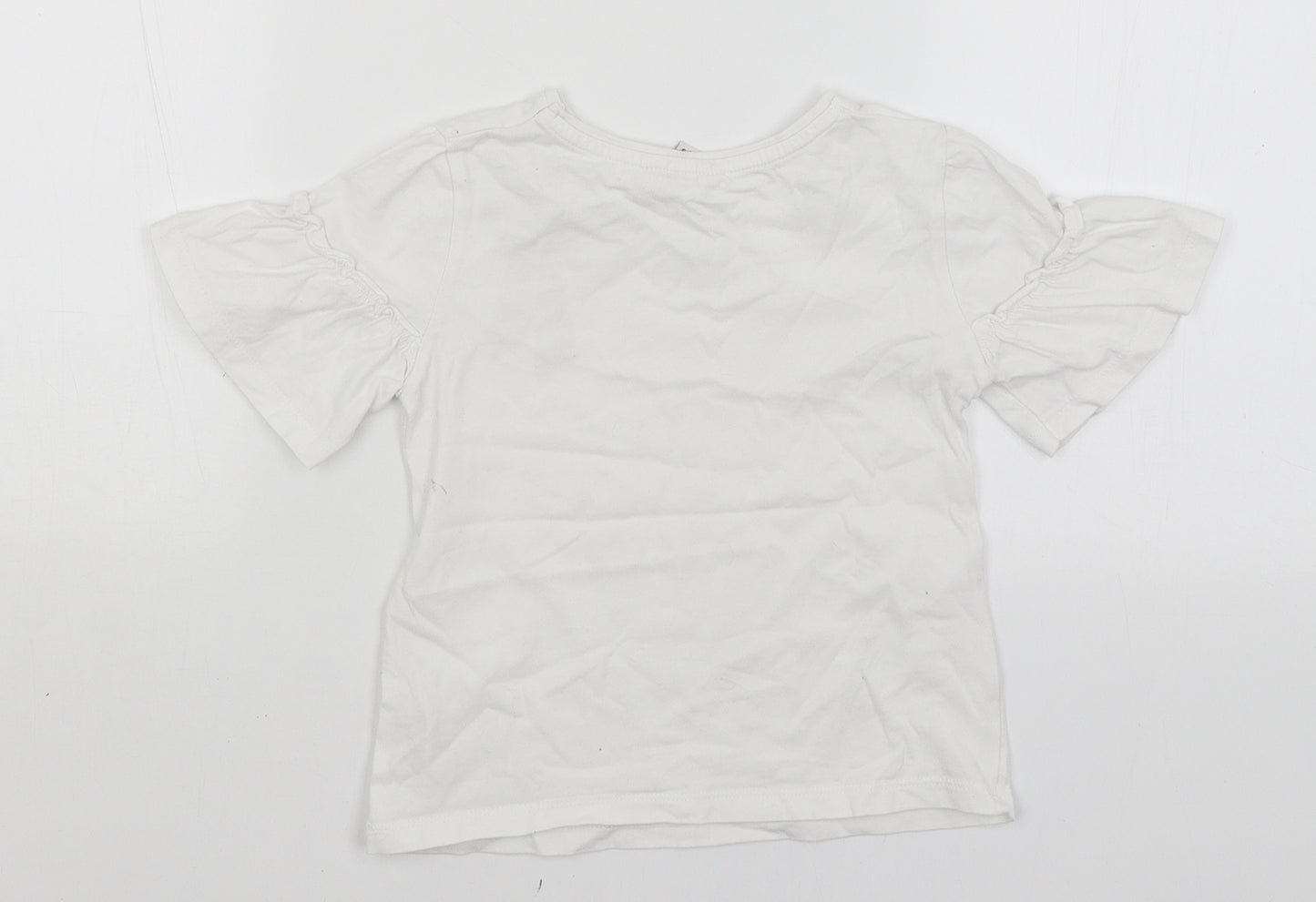 River Island Girls White   Basic T-Shirt Size 3-4 Years  - Lovely