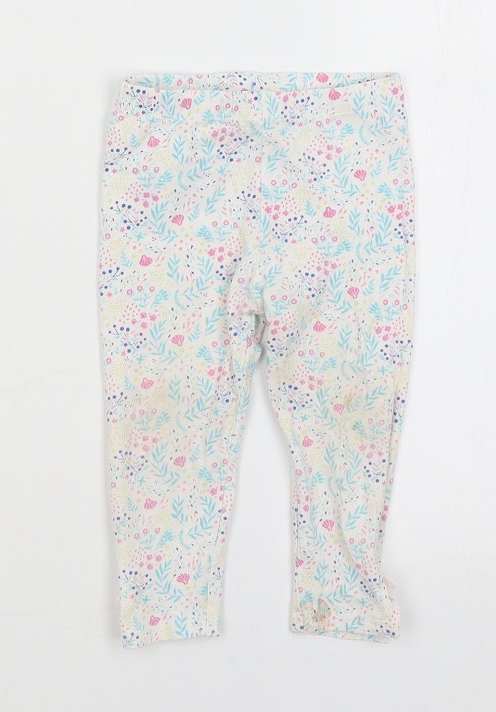 Sergeant Major Baby White Floral  Capri Trousers Size 18 Months