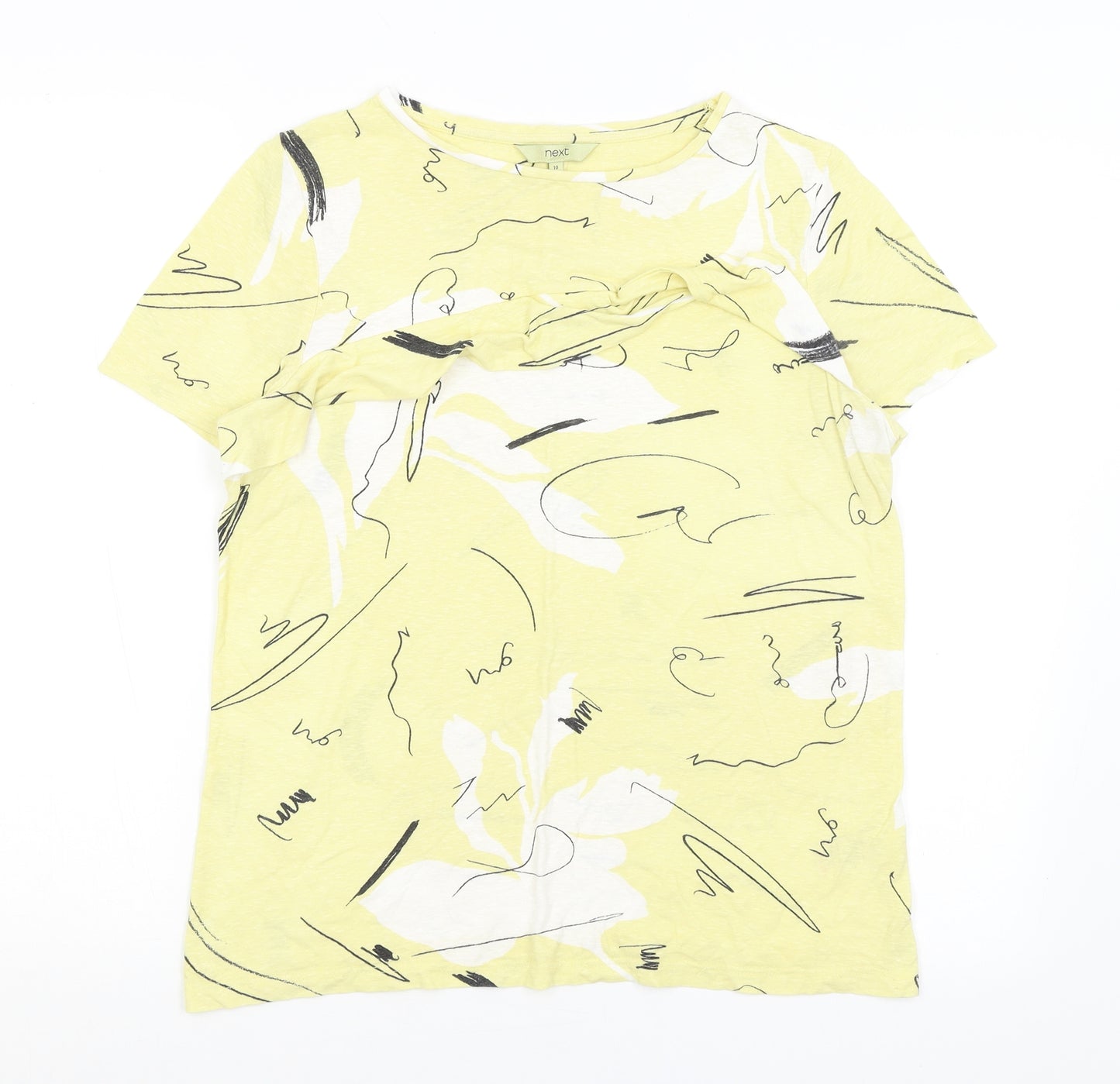 NEXT Womens Yellow   Basic T-Shirt Size 10