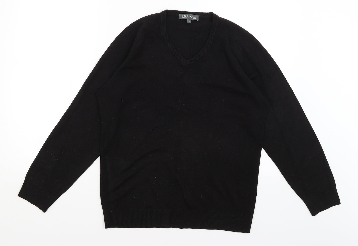 m&s Mens Black   Pullover Jumper Size S