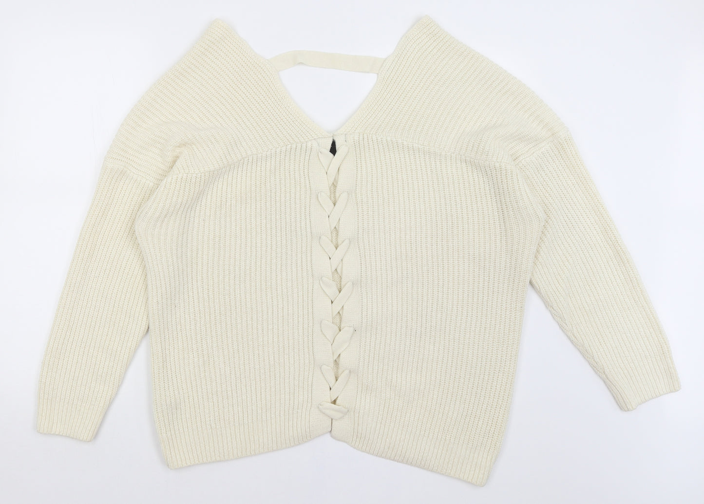 New Look Womens Ivory   Pullover Jumper Size M
