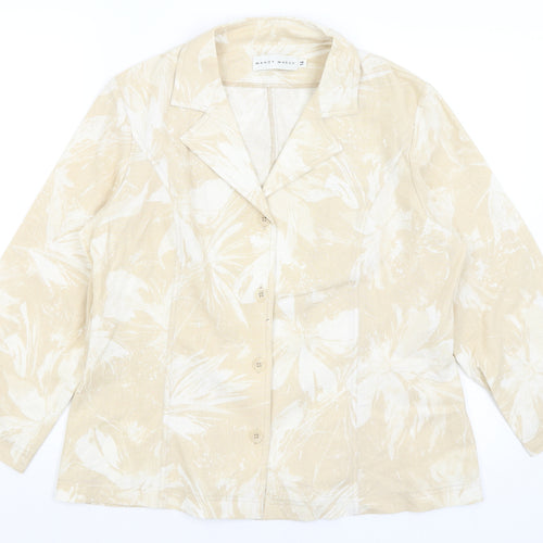 Mandy Marsh Womens Beige   Jacket Blazer Size 14