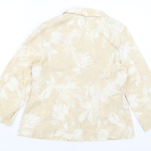 Mandy Marsh Womens Beige   Jacket Blazer Size 14