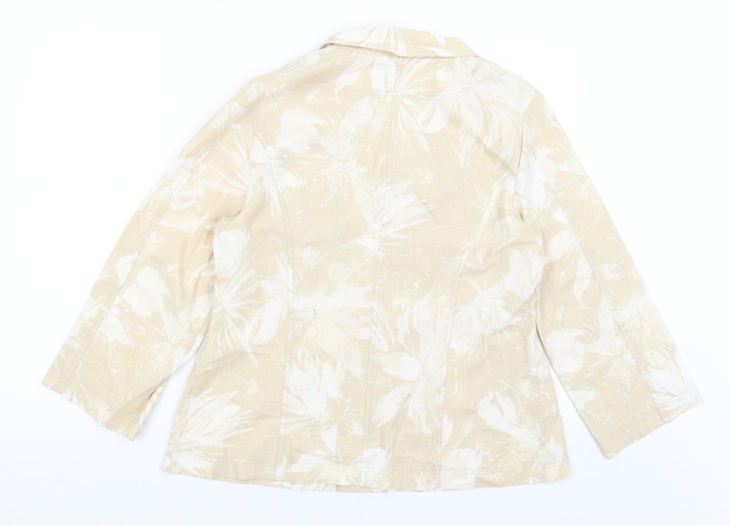 Mandy Marsh Womens Beige   Jacket Blazer Size 14