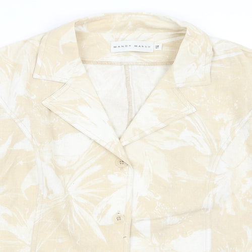 Mandy Marsh Womens Beige   Jacket Blazer Size 14