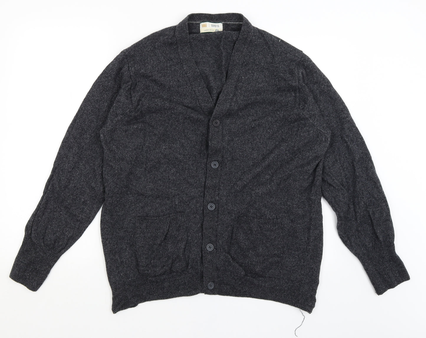 M&S Mens Grey   Cardigan Jumper Size XL