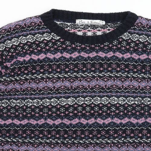 Pure & Natural Womens Blue   Pullover Jumper Size L
