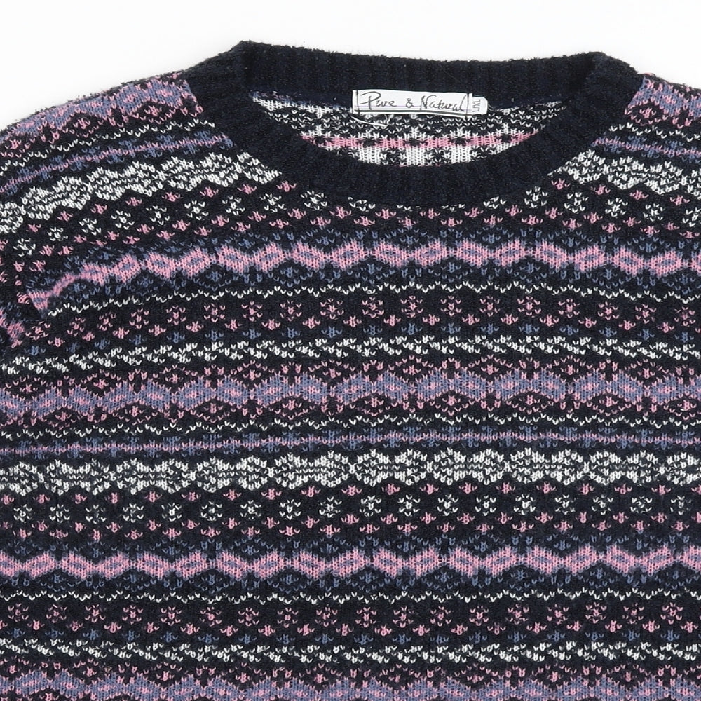 Pure & Natural Womens Blue   Pullover Jumper Size L