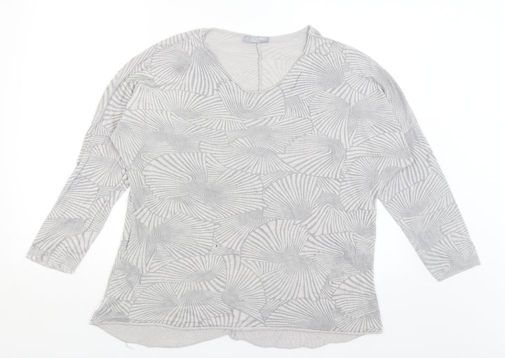 LV Clothing Womens Grey Basic T-Shirt Size XL