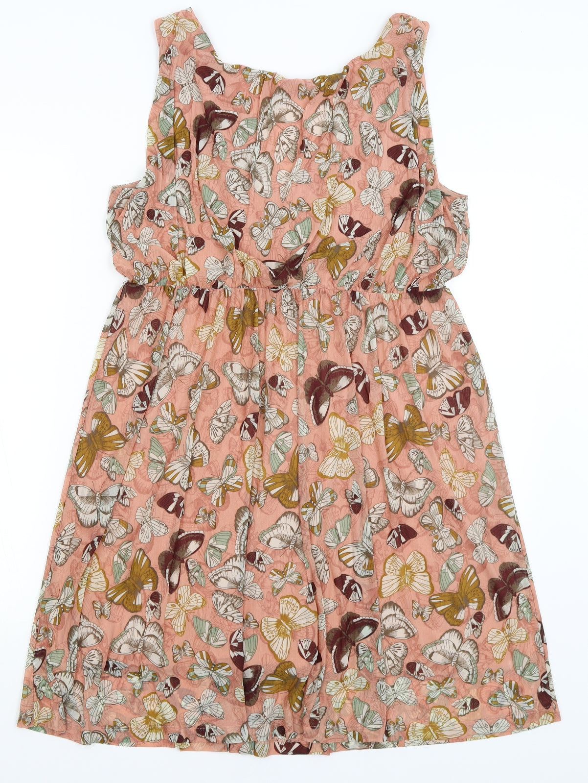 H&M Womens Pink   Fit & Flare  Size M  - Butterflies