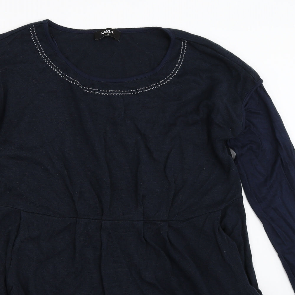 Klass Womens Blue   Tunic Jumper Size M