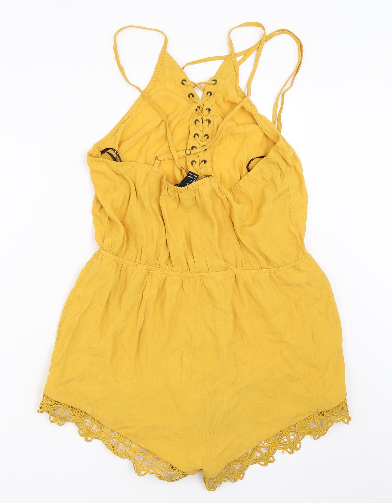 FOREVER 21 Womens Yellow   Playsuit One-Piece Size L