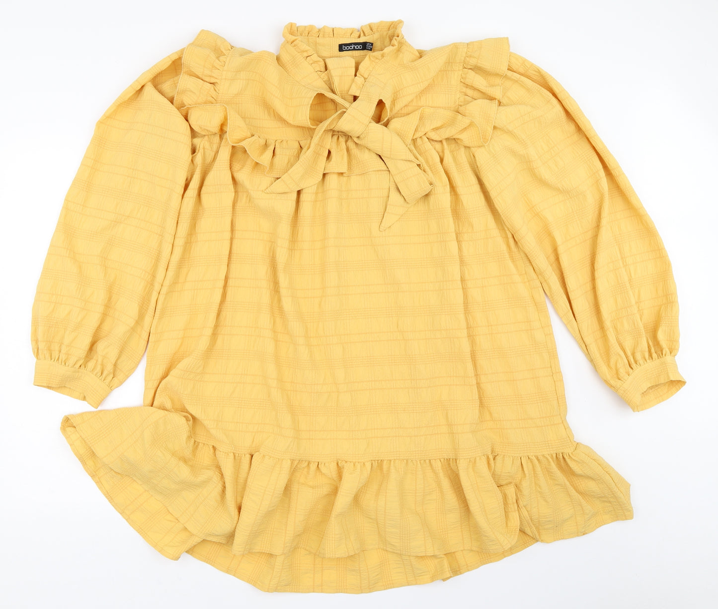 Boohoo Womens Yellow   Shift  Size 14