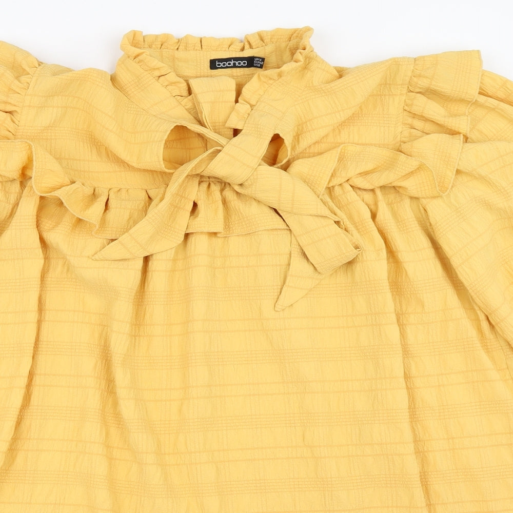 Boohoo Womens Yellow   Shift  Size 14