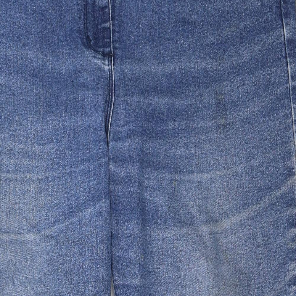 Preworn Womens Blue  Denim Straight Jeans Size 16 L25.5 in