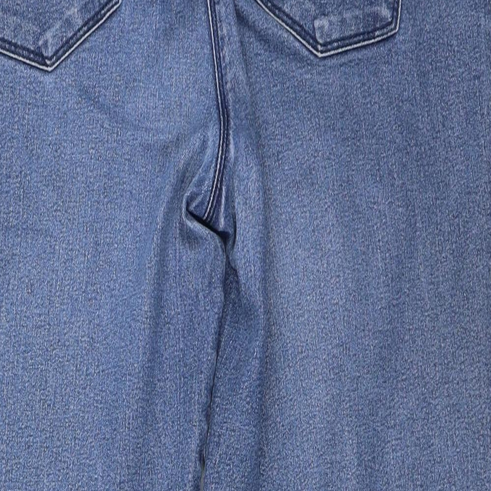 Preworn Womens Blue  Denim Straight Jeans Size 16 L25.5 in