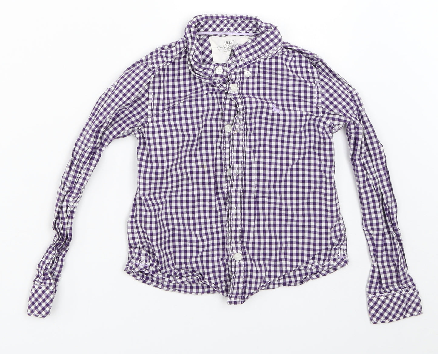 H&M Boys Blue Check  Basic Button-Up Size 5-6 Years
