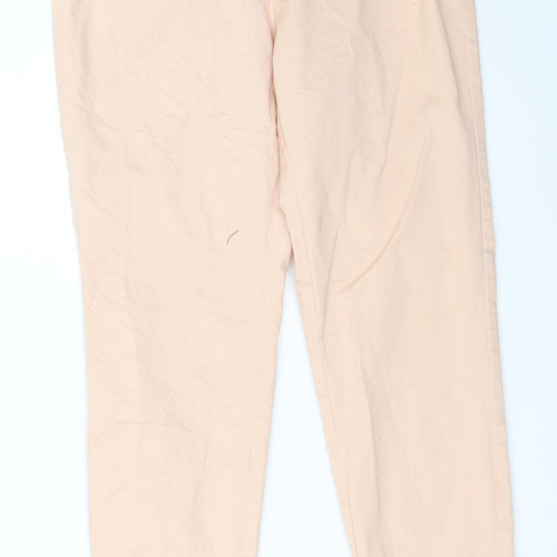 H&M Womens Pink   Capri Trousers Size 38 L26.5 in